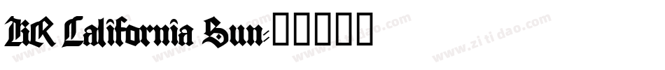 KR California Sun字体转换